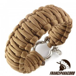 Bracelet paracord King Cobra uni avec manille