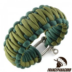 King Cobra 2 colors Paracord Bracelet with Shackle