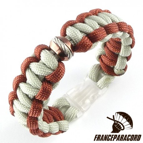Cobra Bracelet With Spartan Bead & Side Release Buckle