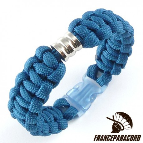 Cobra Bracelet with One 10*10mm beads & Side Release Buckle