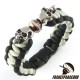 Cobra Bracelet Spartan Bead, Charm Skulls & Side Release Buckle