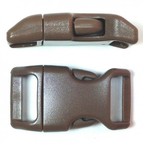 Curved Side Release Buckle 23mm Coffee