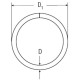 Stainless steel round split ring black oxide finish