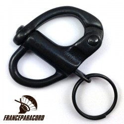 Stainless steel snap shackle black oxide finish