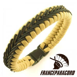 Bracelet paracord Switchback avec Sur-tressage