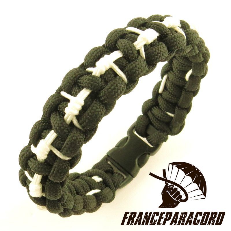 Bracelet paracord Cobra avec Sur-tressage Barbelé - FranceParacord