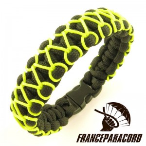 Bracelet paracord Cobra Sur-tressage Herringbone