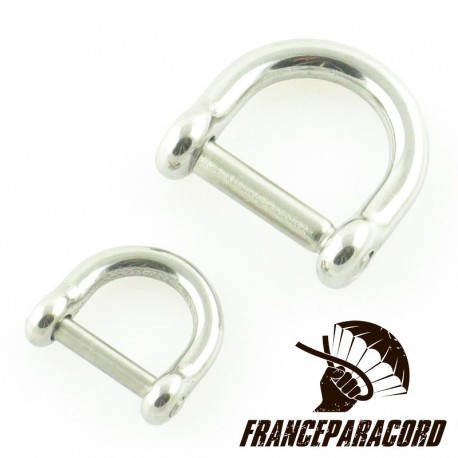 Mini D shackle with slotted screw