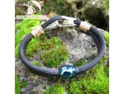 Jewelry bracelet with thimble & 20mm clip carabiner 